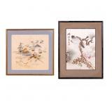 2 Chinese Silk Bird Embroideries, 1 Signed