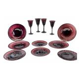 Amethyst Glass Plates, Stemware