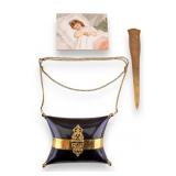 Painted Porcelain Plaque, Victorian Purse