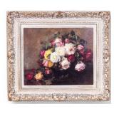 Oil on Board, Still Life of Flowers