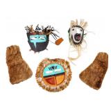 Ethnographic, Native-Style Masks, Gloves