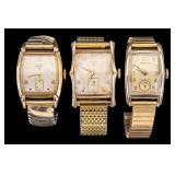 3 Vintage Gold-Filled Wristwatches