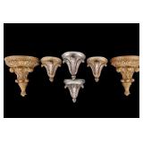 Contemporary Wall Sconces (3 Prs)