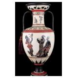 Large Painted Greek Amphora, Signed