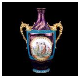 Royal Saxe German Porcelain Vase