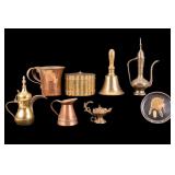 Mixed Antique and Other Brass, Antique Hand Bell +