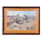 C. M. Russel (Am 1864-1927) The Broken Rope Print