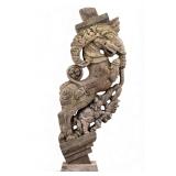 Antique Idonesian Wood Architectural Carving