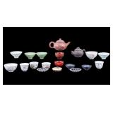 Chinese Porcelain Tea and Sake Cups, Tea Pots