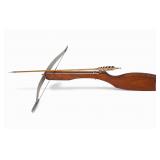 Vintage Wood Crossbow and Arrow