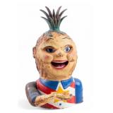 Cast Iron Penny Pineapple Mechanical Bank