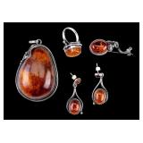 Amber and Silver Jewelry Collection