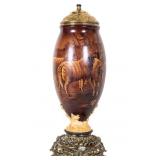 Large Hand-Painted Vase Lamp