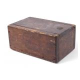 Antique Wood Box of Letterpress Stamps