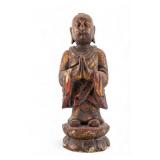 Antique Chinese Carved Monk Figure