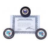 NHL Signed Pucks: Messier, Dionne, & Other