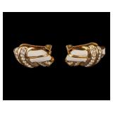 Vintage Christian Dior Knot Clip Earrings