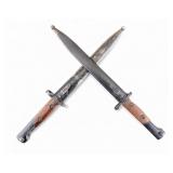 Belgian Model 1949 Bayonet Blades w/ Sheaths (2)
