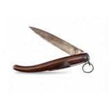 Antique French Courveux Folding Trench Knife