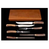 Kindal & Sheffield Antler Handle Carving Sets