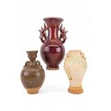 Sang De Boeuf Oxblood and Yue Kiln Style Vases