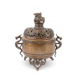 Early Chinese Bronze Dragon Censer