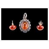 Amber and Sterling Jewelry