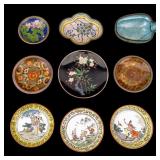9 Asian Cloisonne Dishes
