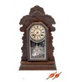 Ansonia Shelf Clock with Key, Oil Syringe