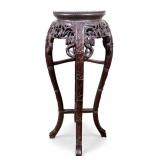 Chinese Carved Rosewood Pedestal/Planter Stand