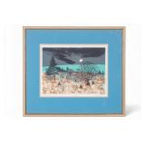 Color Lithograph "Autumn Orchard"