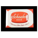 Vintage Schaefer Beer Tin Promotional Sign