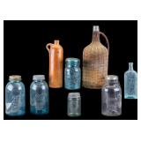 Antique Bottles, Stoneware Jugs