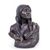 Native American Bust Sculpture c. 1979