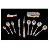 Sterling Brush, Flatware, Cane Handle