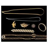 Vintage Designer Gold Tone Jewelry Collection