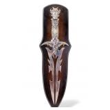 Fantasy Dagger on Wall Plaque