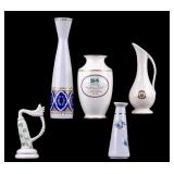 Belleek, Lubiana, Pfaltzgraff & Other Vases