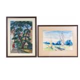 Vintage Signed Watercolors (2 Pc.)