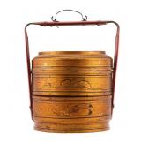 Asian Buddhist Tiffin Carrier w/ Ashtamangala