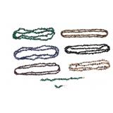 Seven Natural Stone Necklaces