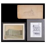 Pennsylvania Graphite Drawings & Color Lithograph