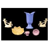 Camark Pottery Yellow, Blue, & Pink