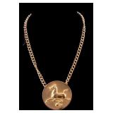 Large Gold-Tone Horse Necklace