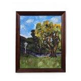 Signed Oil on Board Bright Landscape