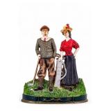 Antique-Style Golfer Figural Painted Doorstop