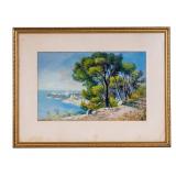 Watercolor, Coastal Landscape (Signed)