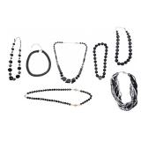 Black Bead Necklace Grouping (7)
