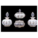 Antique Hand Painted Vanity Set