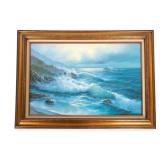 D. Binns Oil on Canvas Seascape